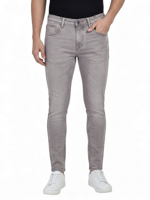 Stone Grey Denim Trousers