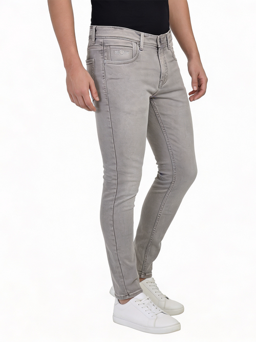 Stone Grey Denim Trousers