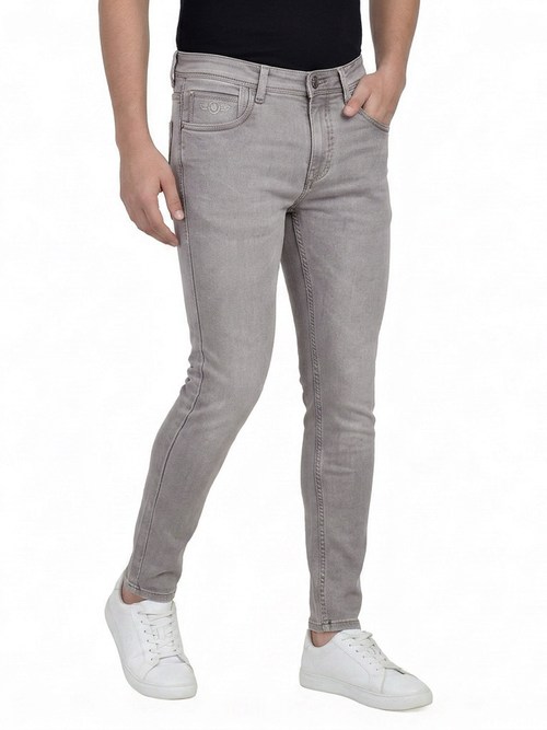 Stone Grey Denim Trousers