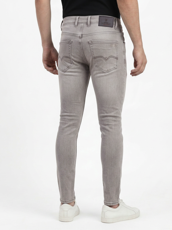Stone Grey Denim Trousers