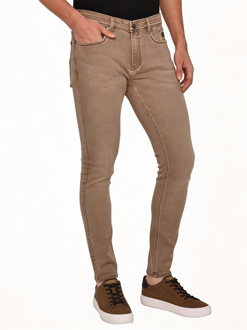 Earthy Brown Denim Trousers