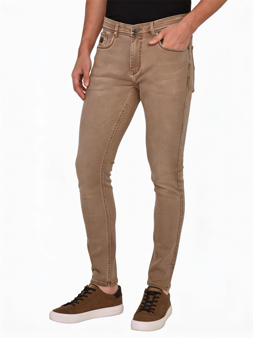 Earthy Brown Denim Trousers