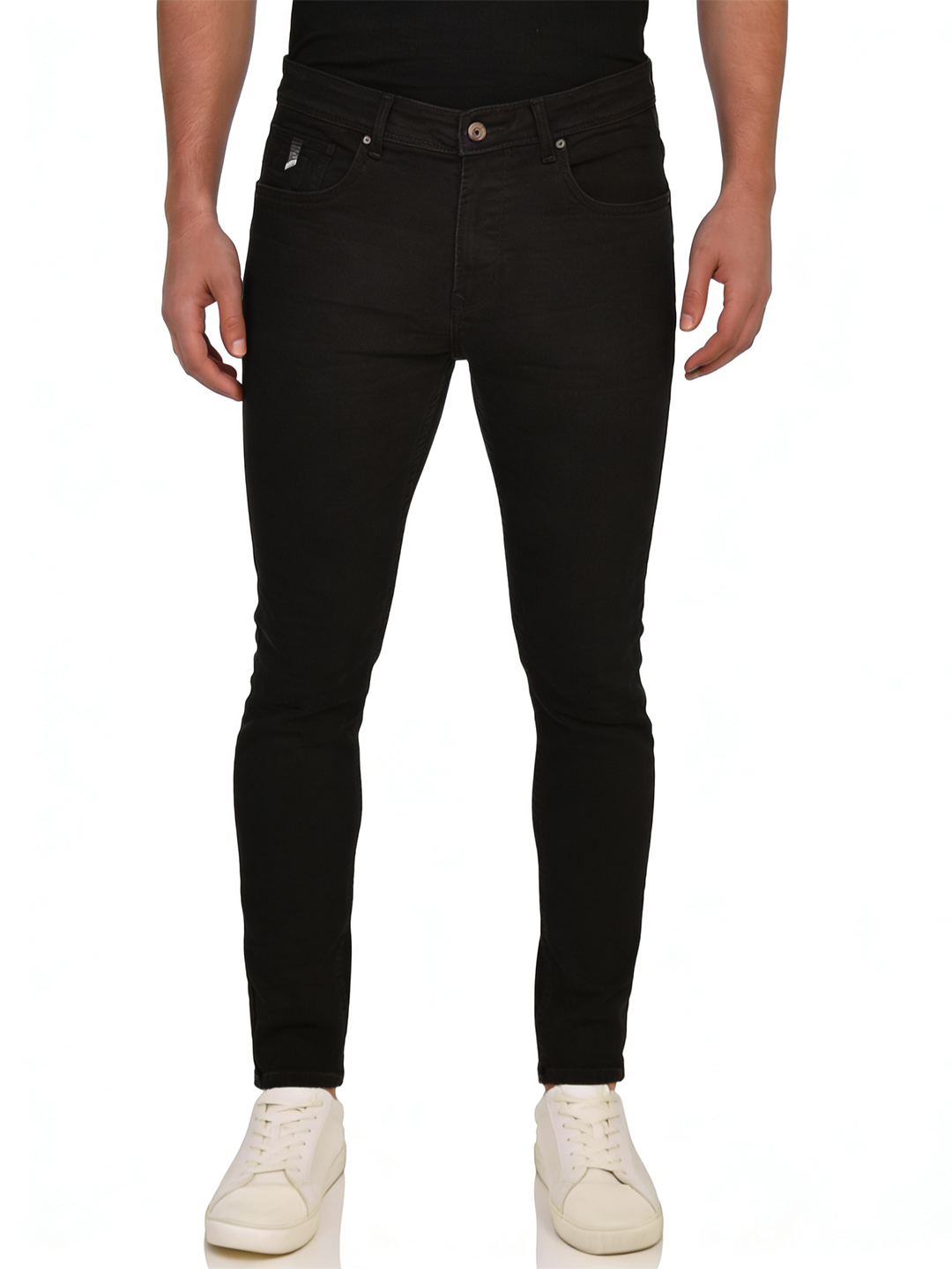 Coal Black Denim Trousers