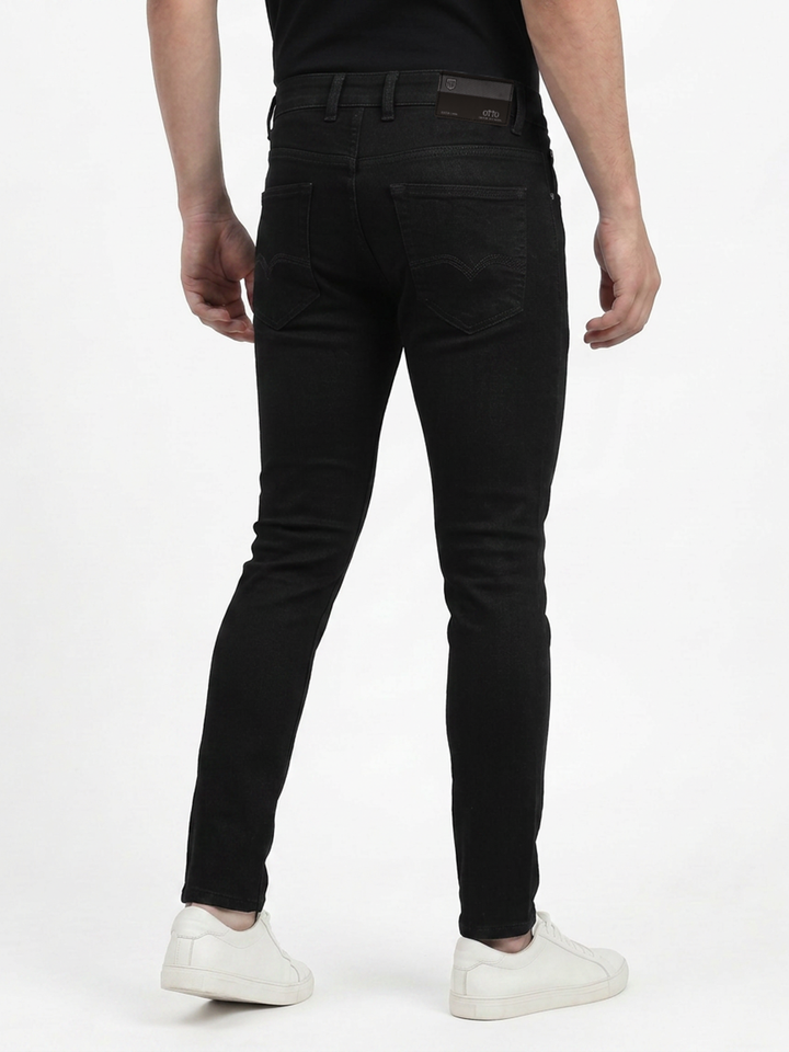 Coal Black Denim Trousers