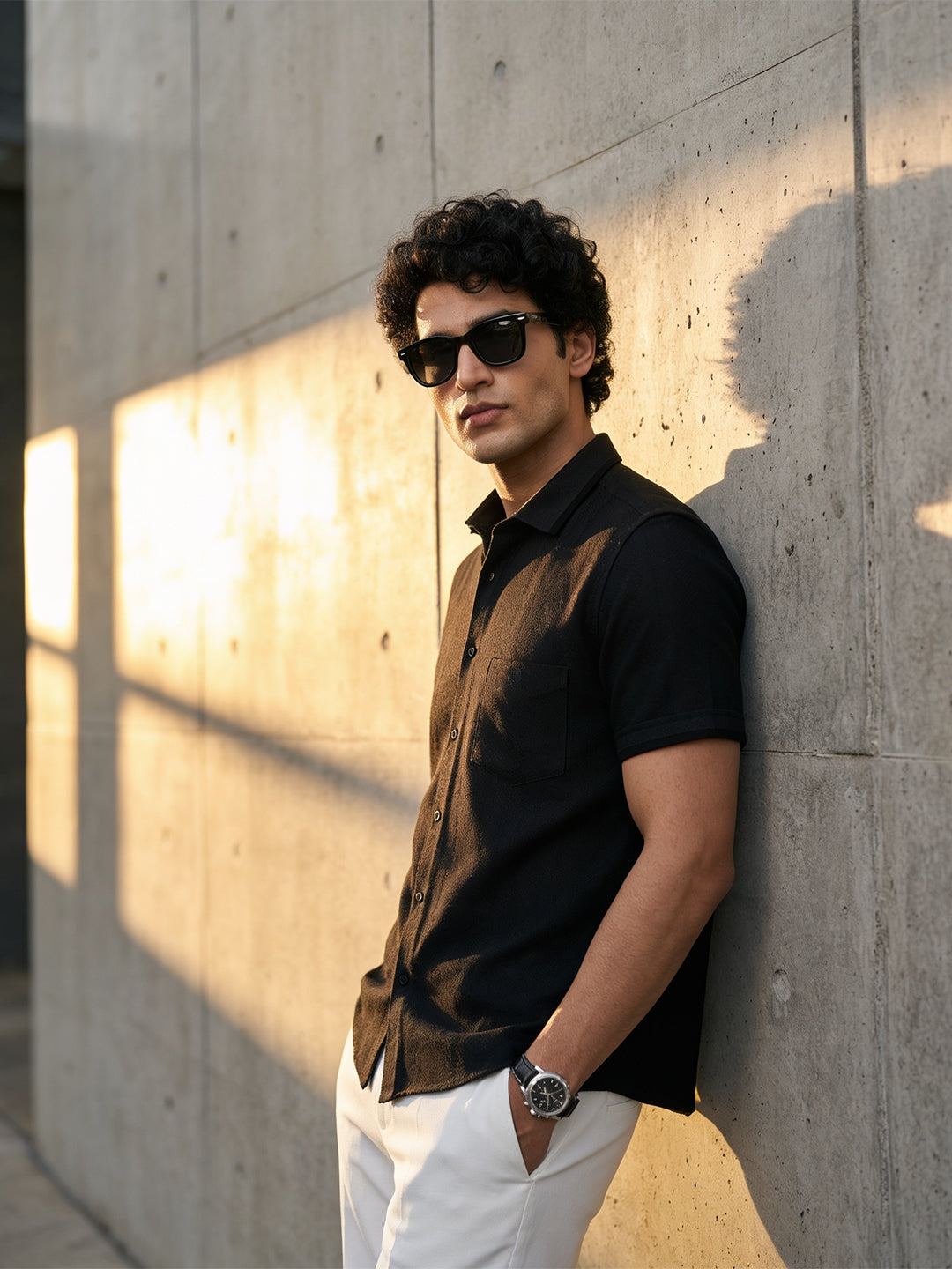 Carbon Black Stripes Casual Shirt