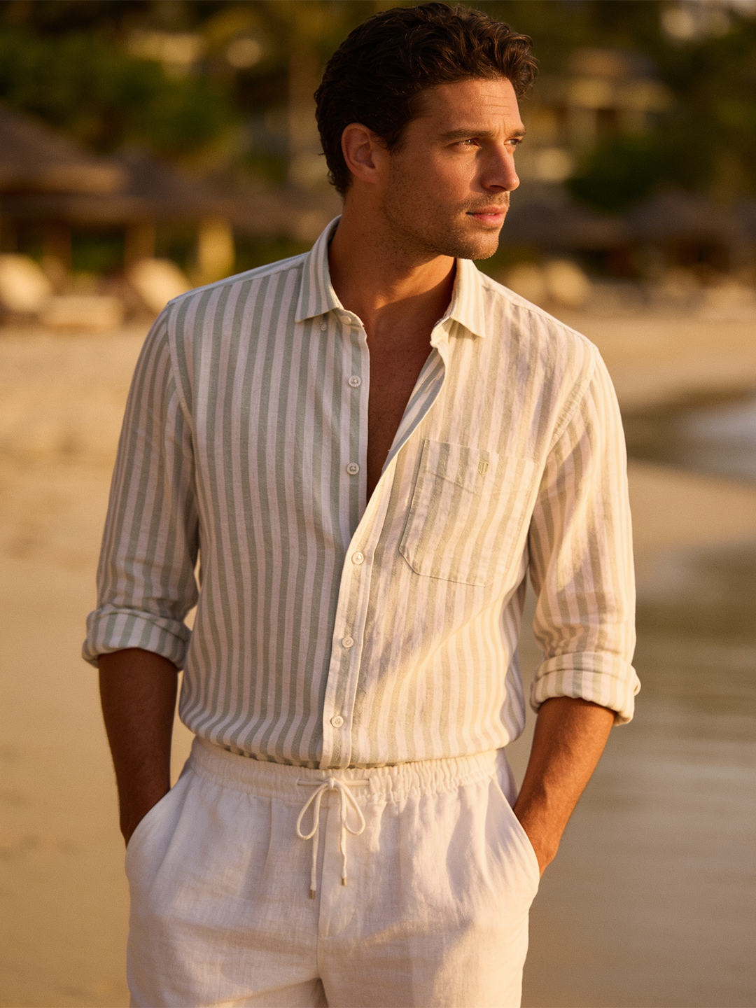 Pinch Green Stripes Casual Shirt
