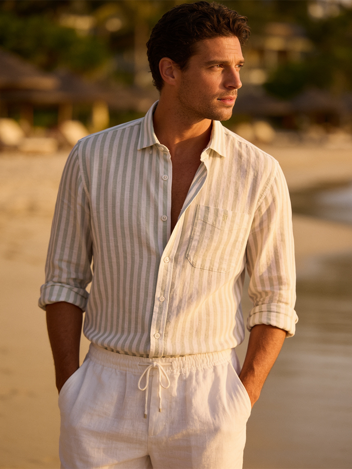 Pinch Green Stripes Casual Shirt
