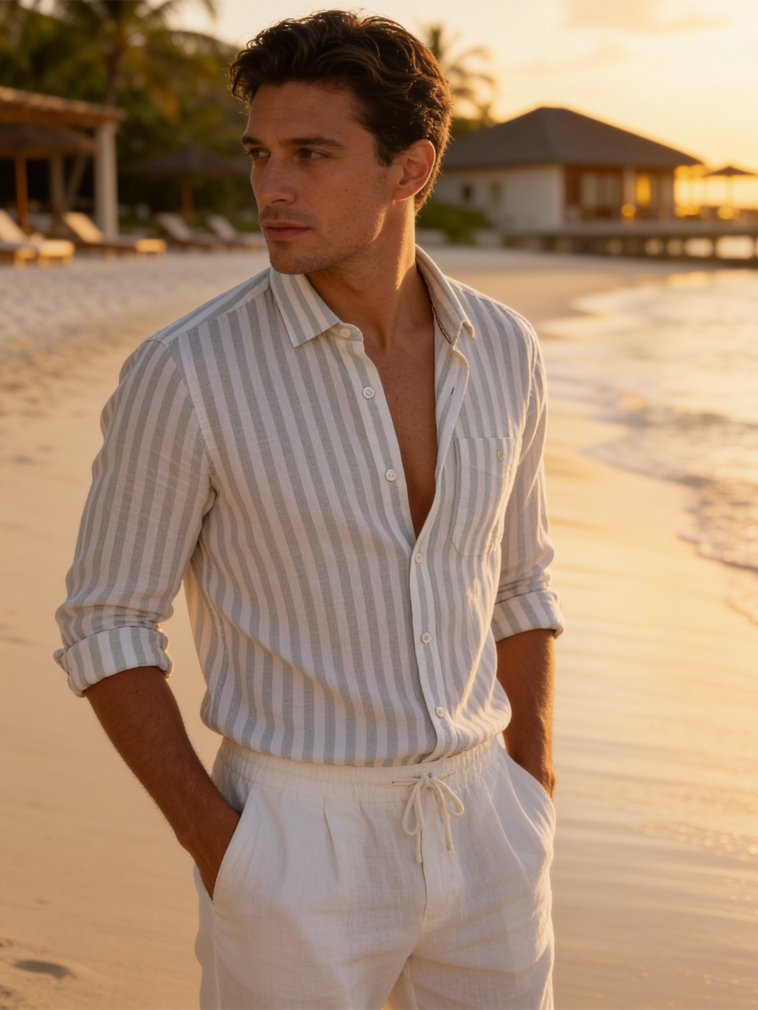 Pinch Green Stripes Casual Shirt