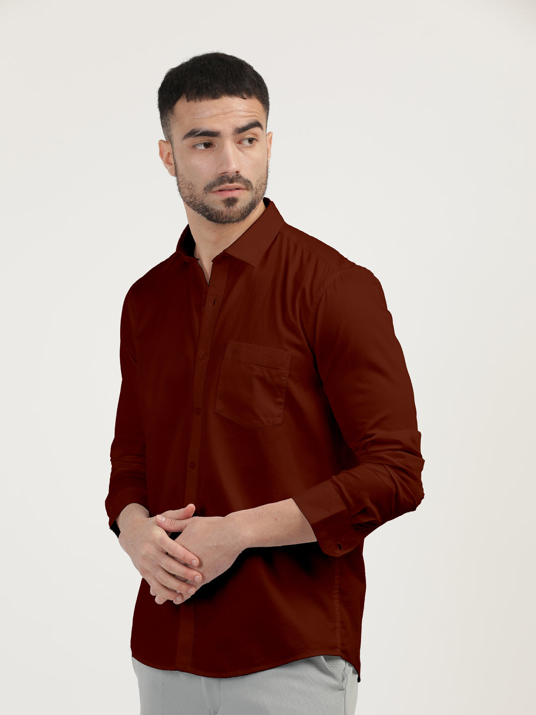 maroon casual shirt