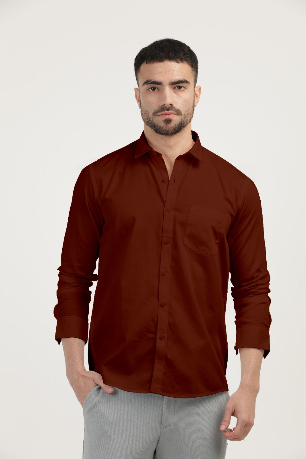 maroon color shirt​