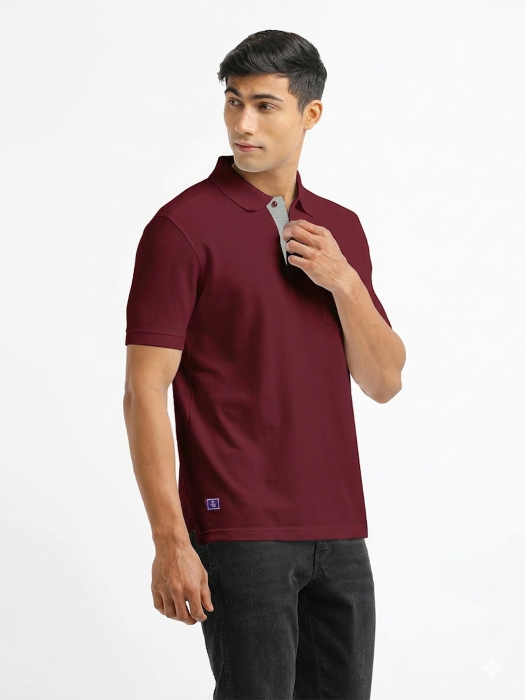 maroon polo t shirt