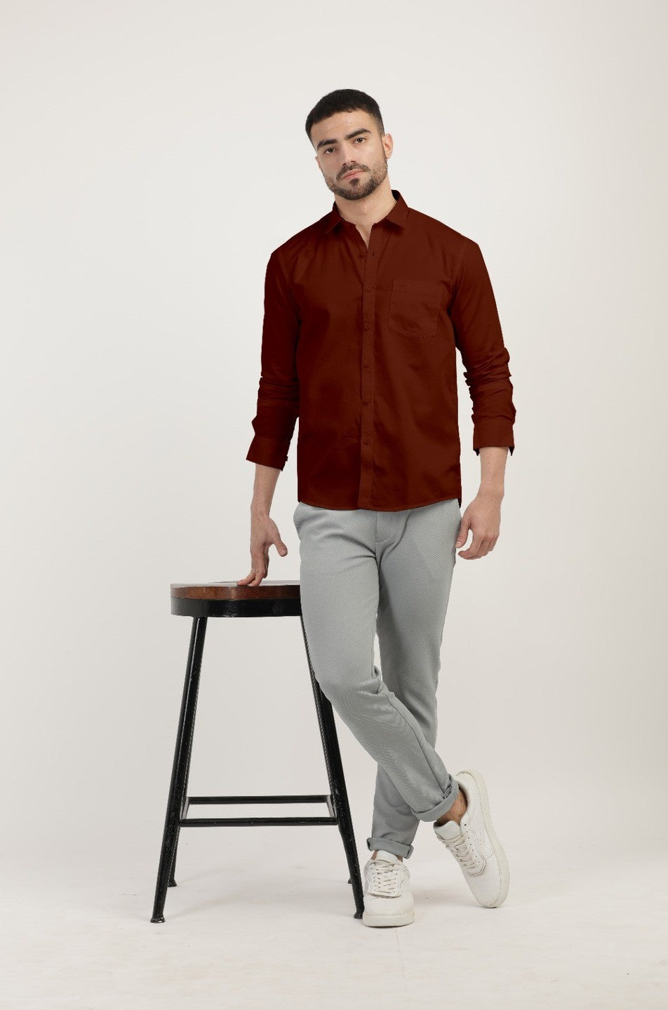 maroon shirt mens
