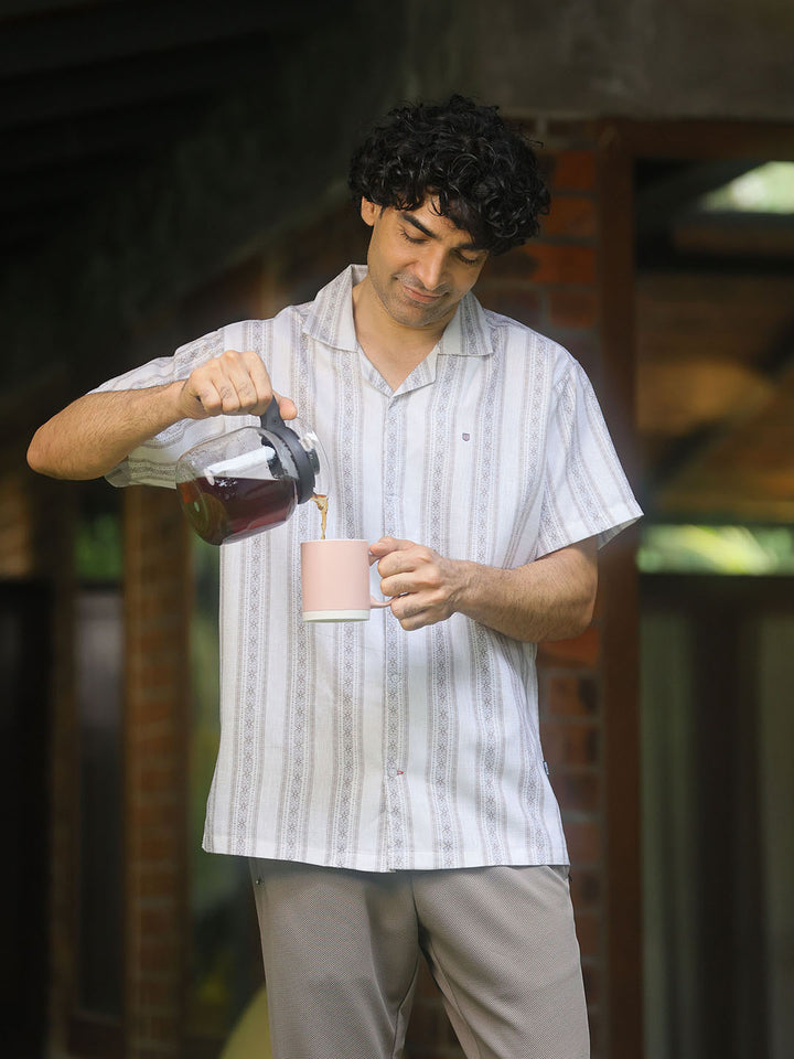 mens grey casual shirt