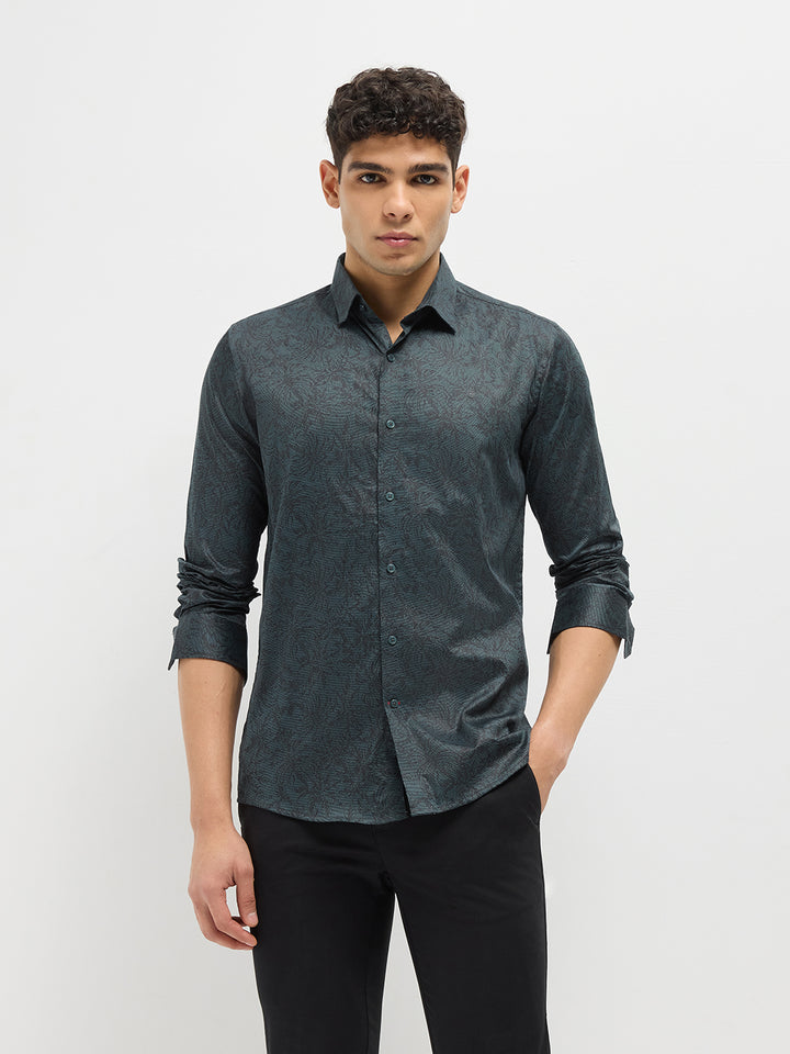 mens bottle green shirt