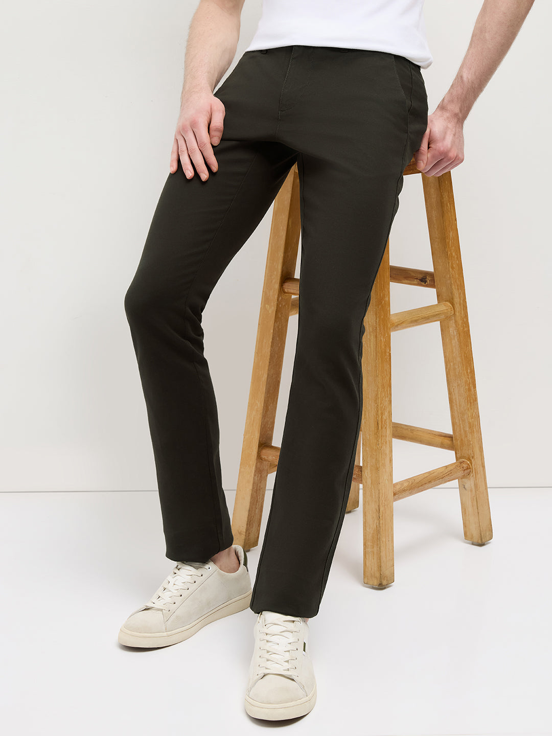 mens casual cotton trousers