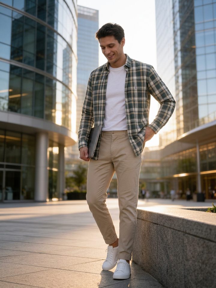 mens navy casual shirt