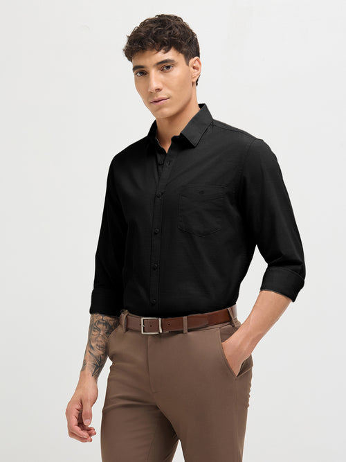 Ink Black Solid Casual Shirt