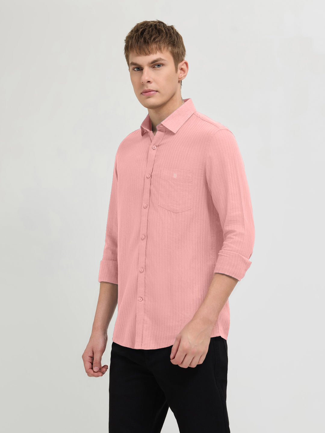 mens solid casual shirt