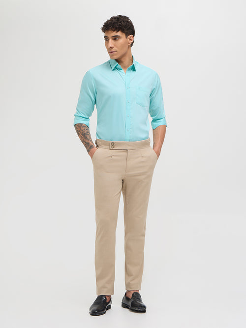 Mint Green Solid Formal Shirt