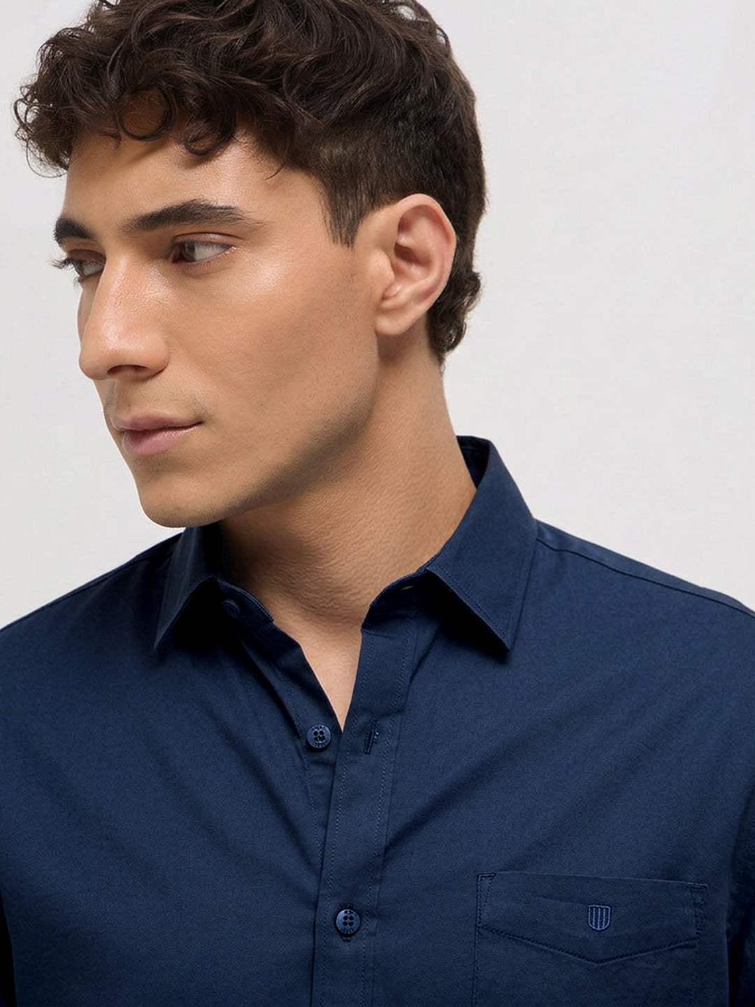 navy blue shirt casual
