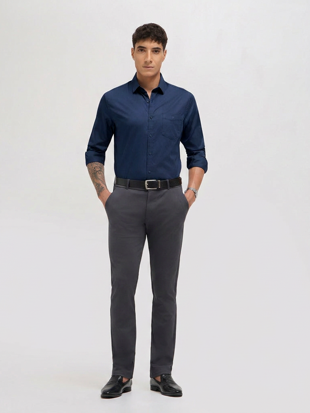 navy blue shirt mens