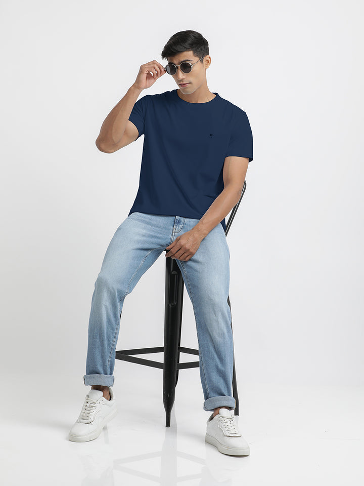 navy crew neck t shirt