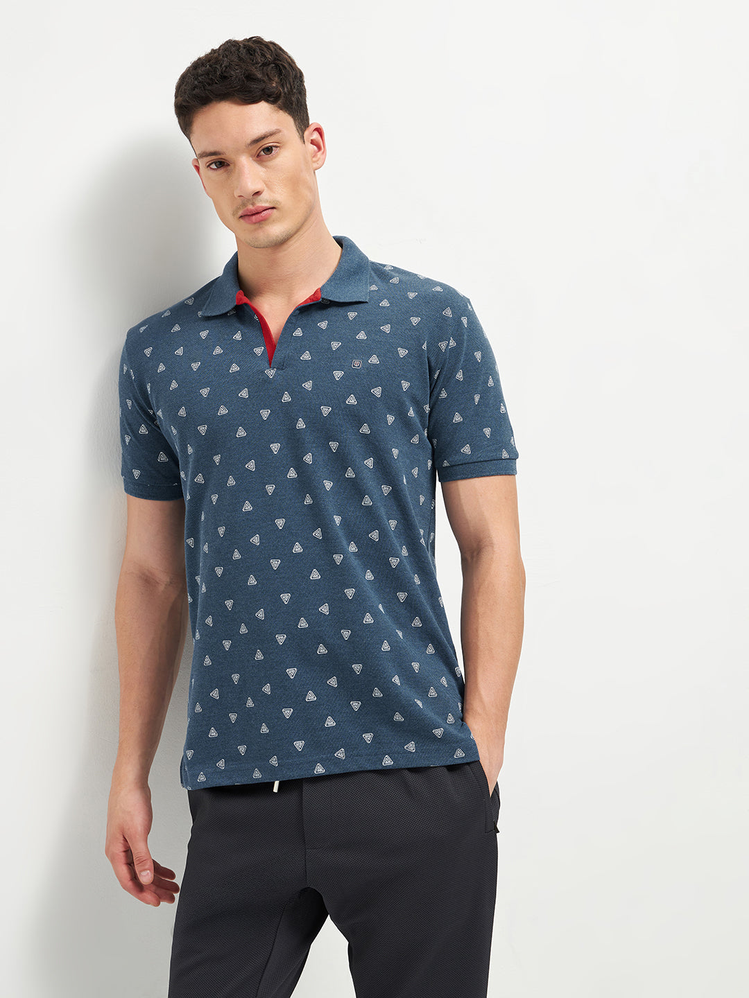 navy melange t shirt