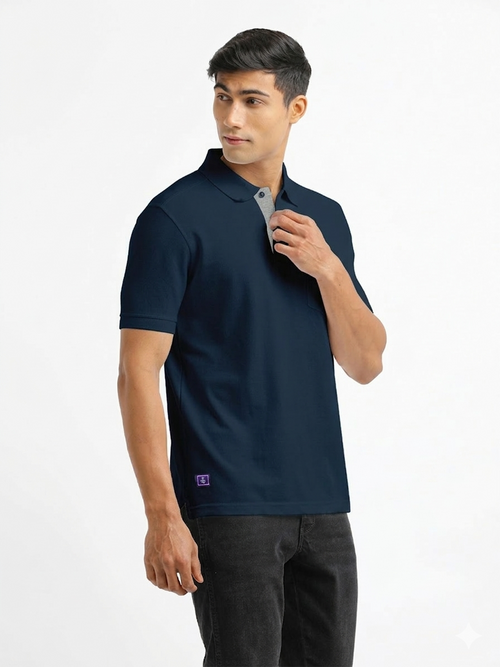 Navy Polo T Shirt