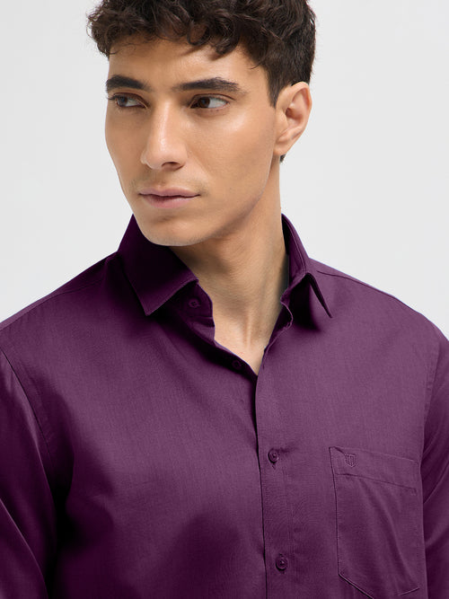 Dusty Purple Solid Formal Shirt