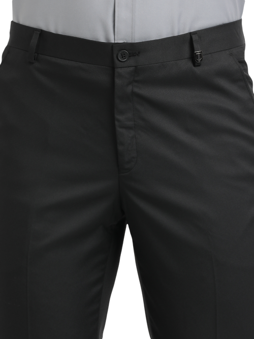 Black Micro Dobby Formal Trousers