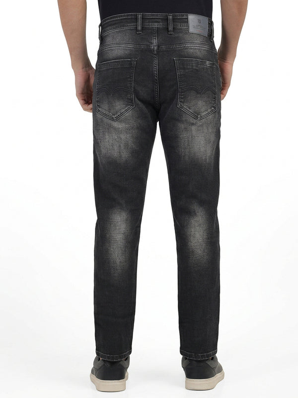 Dark Blue Faded Denim Trousers