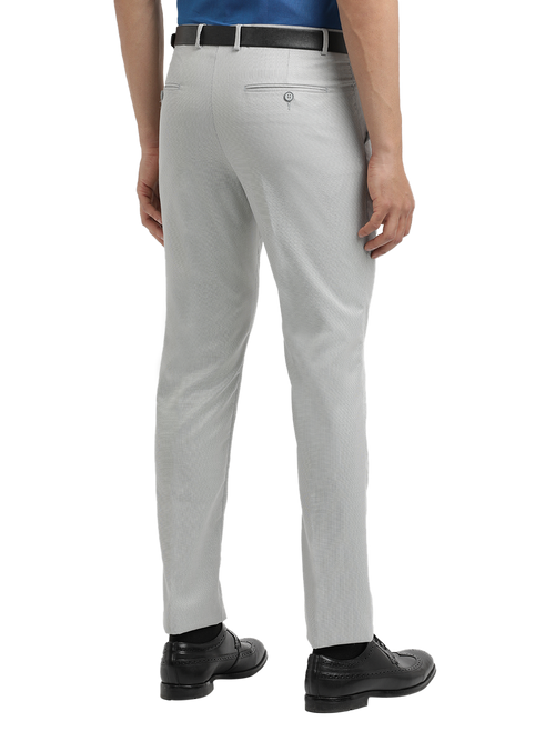Light Grey Micro Dobby Solid Trousers