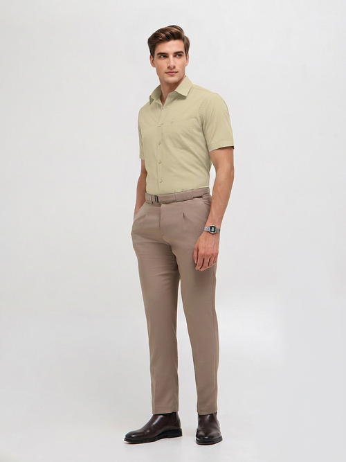Dusty Olive Solid Formal Shirt