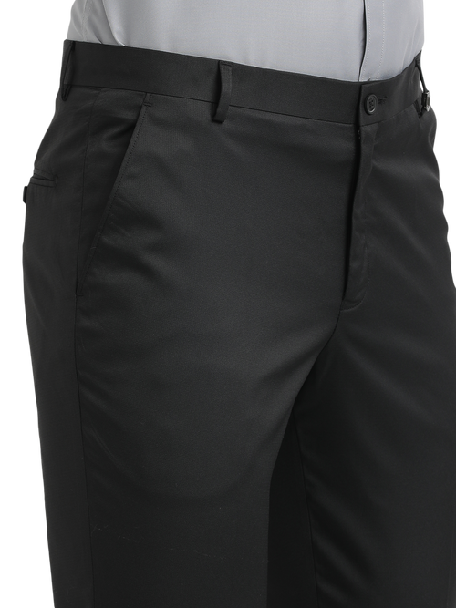 Black Micro Dobby Formal Trousers