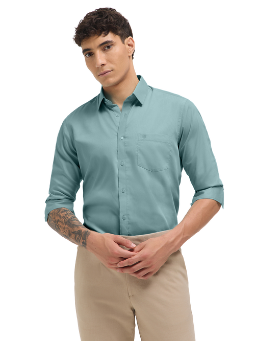 Light Mint Solid Formal Shirt