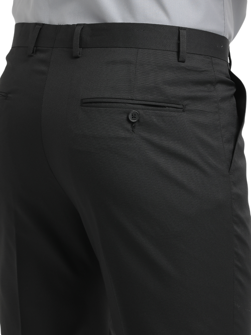 Black Micro Dobby Formal Trousers