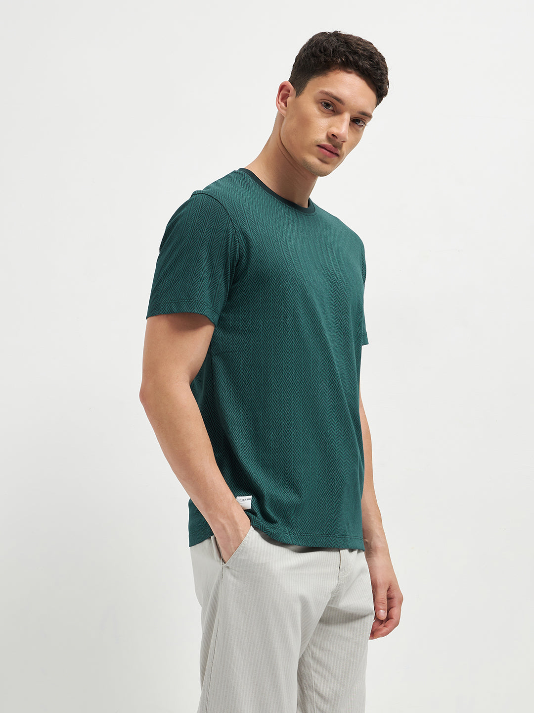 olive crew neck t shirt