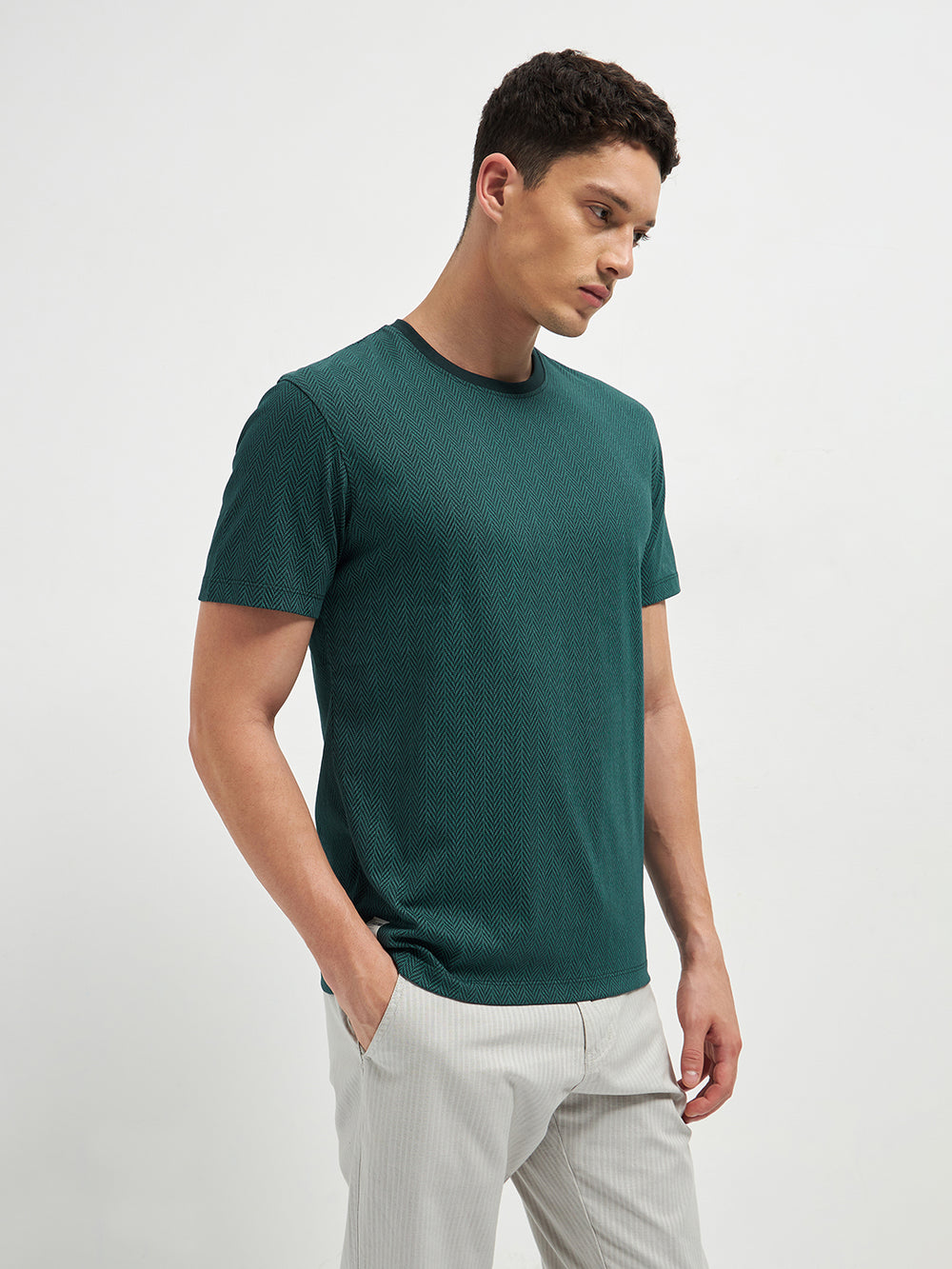 olive crew neck