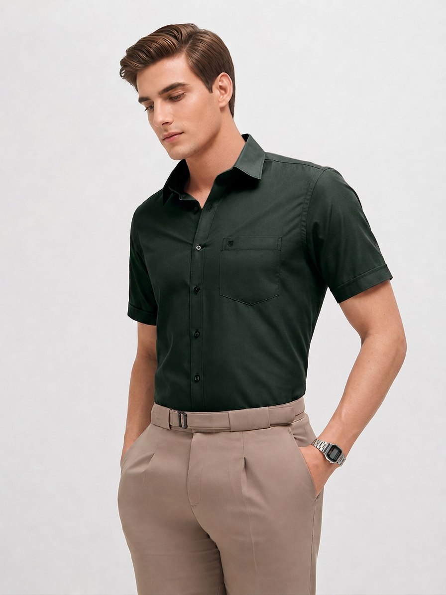 olive formal shirt