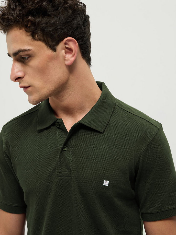 olive green polo t shirt