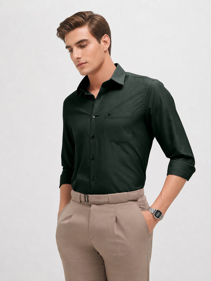 olive solid shirt