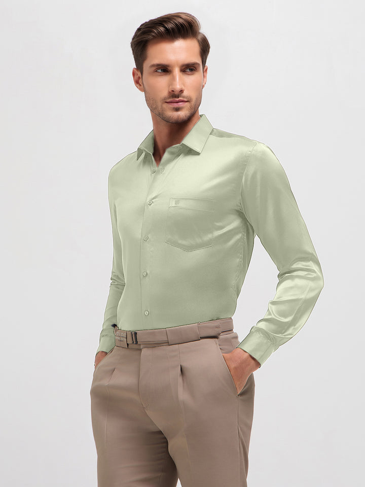olive green shirt