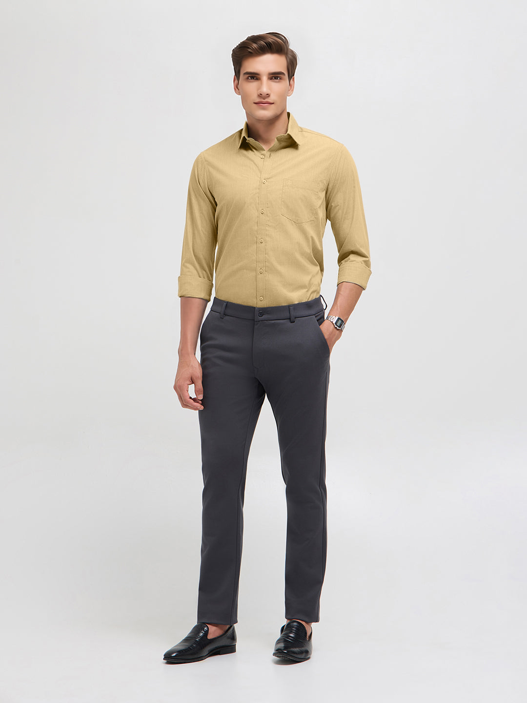pale yellow shirt