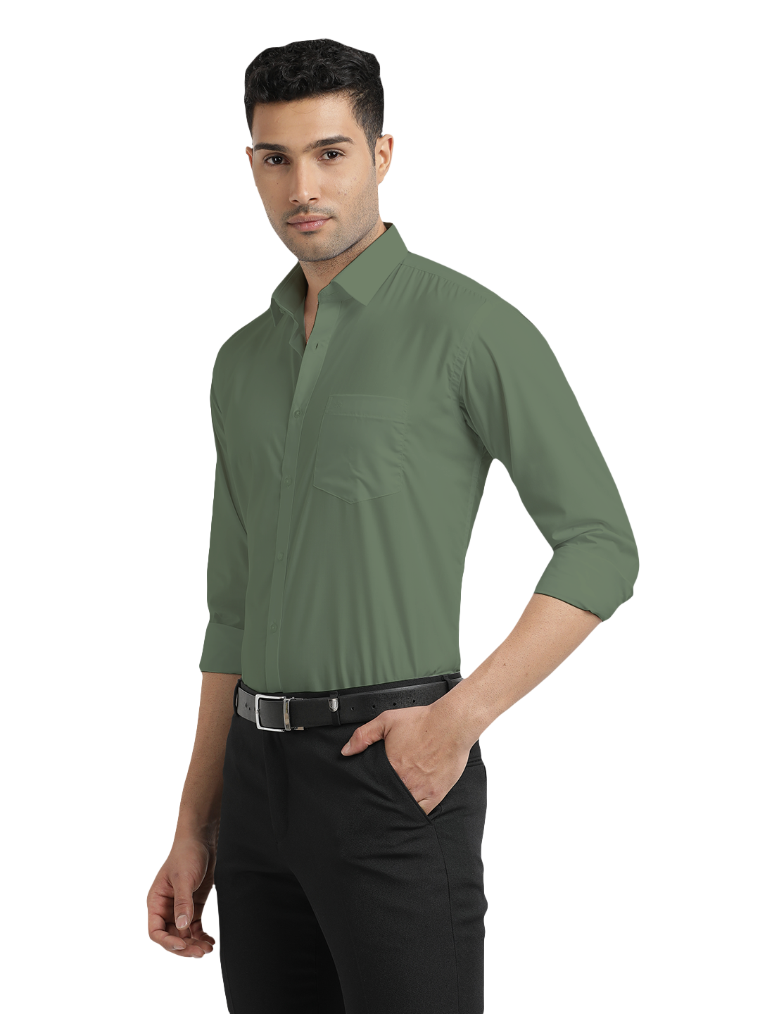 pastel green shirt