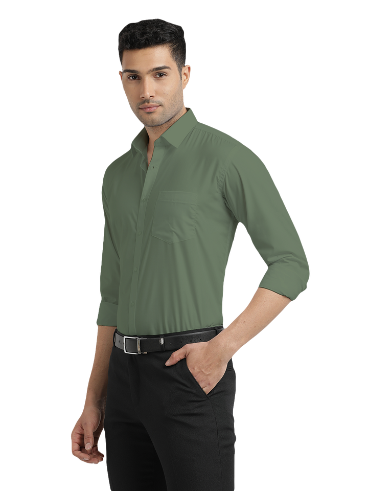 pastel green shirt