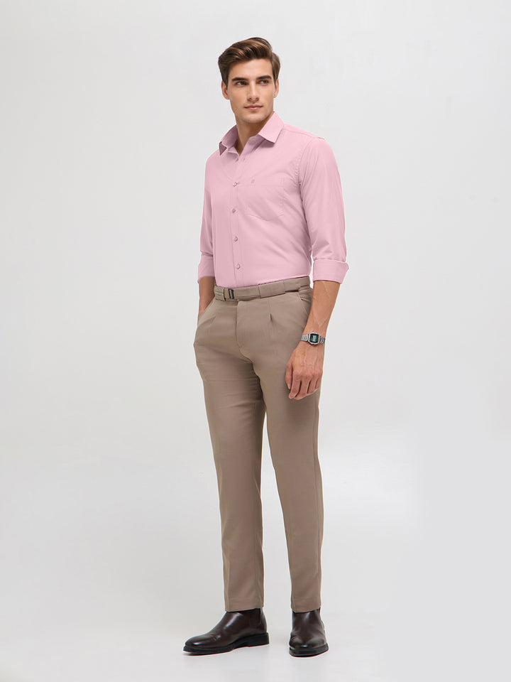 pastel pink shirt