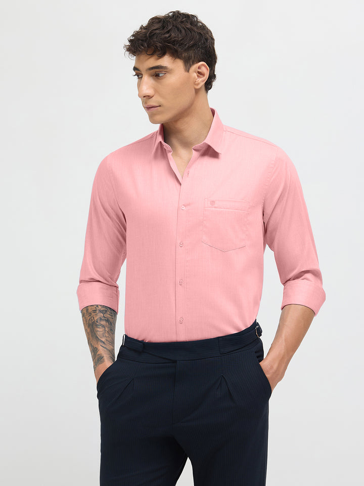 peach formal shirt