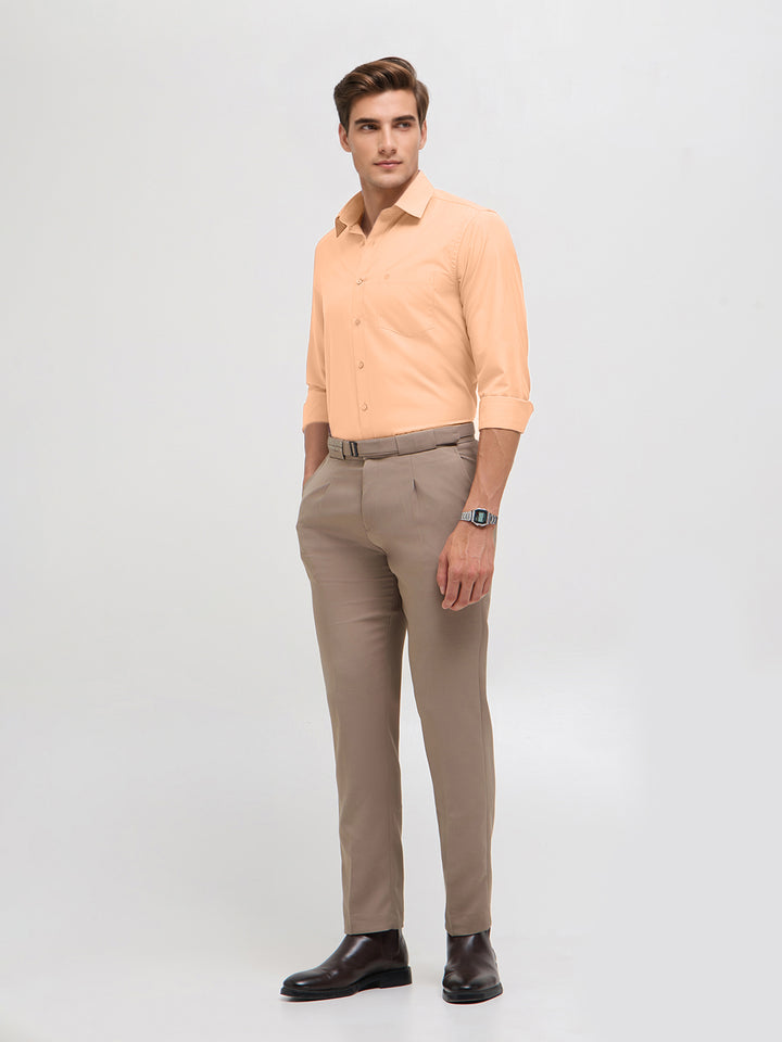 peach formal shirt