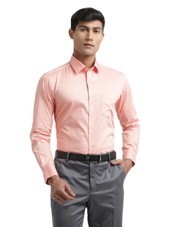 peach formal shirt