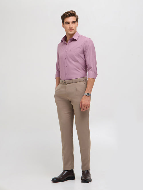 Mavue Pink Solid Formal Shirt
